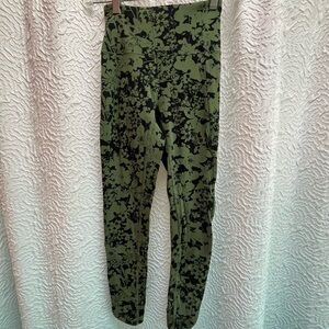 lululemon athletica Green Floral Leggings